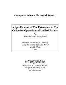 Computer Science Technical Report A Specification of The Extensions to The