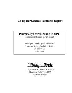 Computer Science Technical Report Pairwise synchronization in UPC