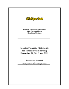 Interim Financial Statements for the six months ending December 31, 2012 and 2011