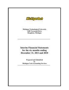 Interim Financial Statements for the six months ending December 31, 2011 and 2010