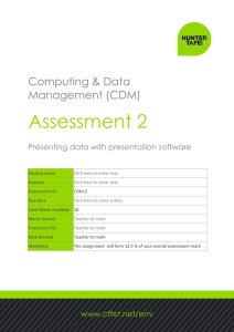 Assessment 2  Computing &amp; Data Management (CDM)