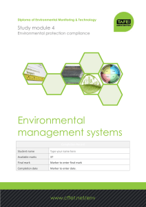 Environmental management systems Study module 4