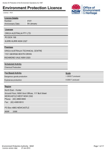 Environment Protection Licence