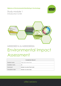 Environmental Impact Assessment Study module 1