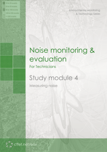 Noise monitoring &amp; evaluation Study module 4