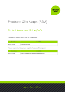 Produce Site Maps (PSM) Student Assessment Guide (SAG)