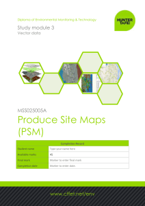 Produce Site Maps (PSM) Study module 3