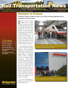 I Rail Transportation News Summer in Finland