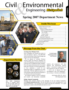 &amp; Civil    Environmental Engineering Spring 2007 Department News