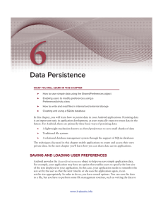 6 Data Persistence