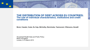 THE DISTRIBUTION OF DEBT ACROSS EU COUNTRIES: conditions