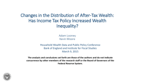 Changes in the Distribution of After-Tax Wealth: Inequality?