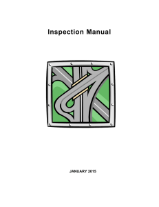 Inspection Manual  JANUARY 2015 INSPECTION MANUAL COVER