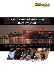 Facilities and Administration Rate Proposal Fiscal Year Ending June 30, 2008