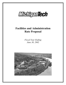 Facilities and Administration Rate Proposal Fiscal Year Ending June 30, 2002