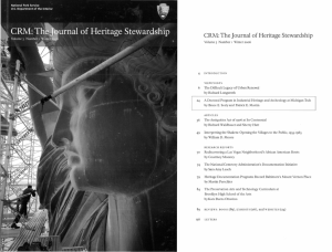 The Journal of Heritage Stewardship CRM: