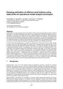 Damping estimation of offshore wind turbines using