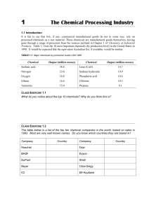 1 The Chemical Processing Industry