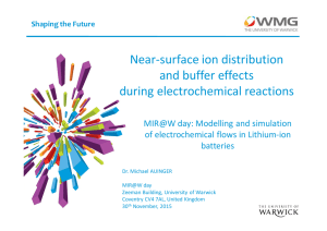 Near-surface ion distribution and buffer effects during electrochemical reactions