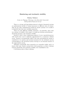 Shadowing and stochastic stability