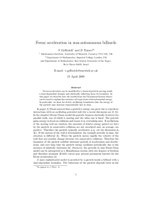 Fermi acceleration in non-autonomous billiards V Gelfreich and D Turaev