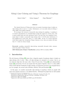 K˝ onig’s Line Coloring and Vizing’s Theorems for Graphings Endre Cs´ oka