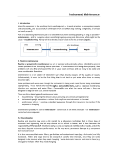 Instrument Maintenance