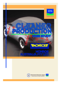 CLEANER PRODUCTION MONROE AUSTRALIA PTY LTD