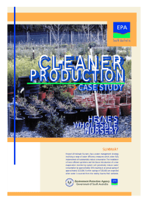 CLEANER PRODUCTION HEYNE'S WHOLESALE