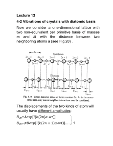 Lecture 13 4-2 Vibrations of crystals with diatomic basis