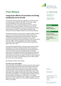 Press Release Long-term effects of recession on living