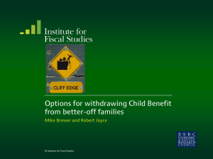 Options for withdrawing Child Benefit from better-off families