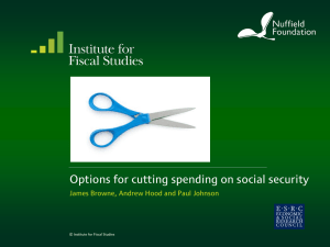 Options for cutting spending on social security