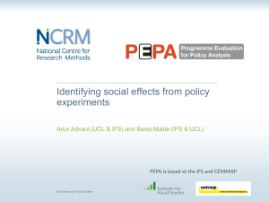 Identifying social effects from policy experiments
