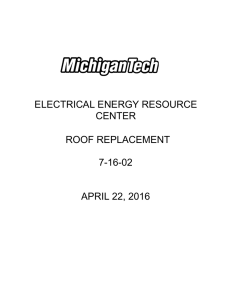 ELECTRICAL ENERGY RESOURCE CENTER ROOF REPLACEMENT