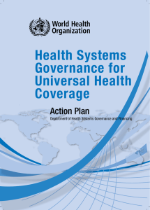 Health Systems Governance for Universal Health Coverage