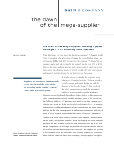 The dawn of the   mega-supplier