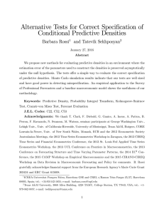 Alternative Tests for Correct Speci…cation of Conditional Predictive Densities Barbara Rossi