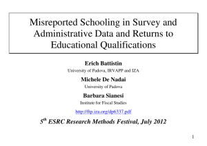 Misreported Schooling in Survey and Administrative Data and Returns to Educational Qualifications