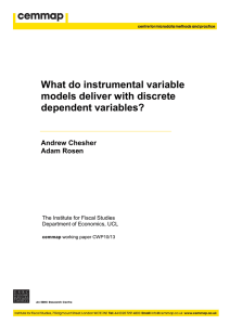 What do instrumental variable models deliver with discrete dependent variables?