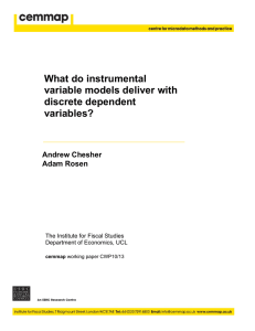What do instrumental variable models deliver with discrete dependent variables?