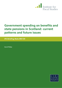 Government spending on benefits and state pensions in Scotland: current
