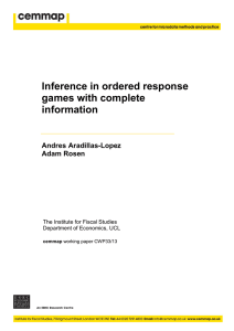 Inference in ordered response games with complete information s Aradillas-Lopez