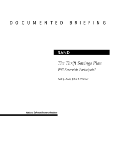 R The Thrift Savings Plan Will Reservists Participate?