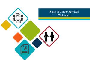 State of Career Services Welcome!