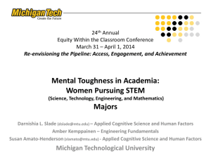 Mental Toughness in Academia: Women Pursuing STEM Majors 24