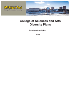 College of Sciences and Arts Diversity Plans Academic Affairs 2015