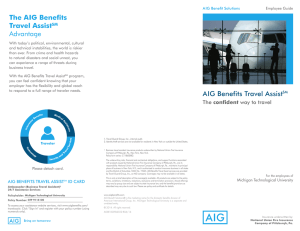 The AIG Benefits Travel Assist Advantage