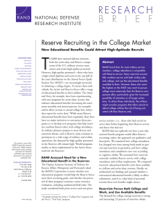 T Reserve Recruiting in the College Market