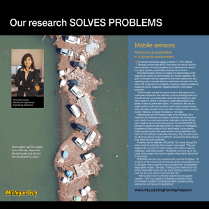 Our research SOLVES PROBLEMS Mobile sensors T